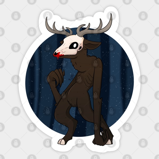 Chibi Wendigo Sticker by Roa